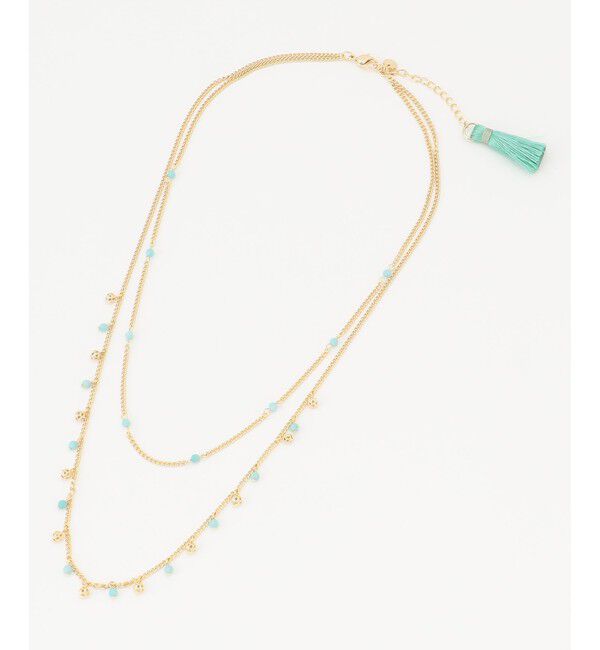 自由区「【カタログ掲載】ストーンミックスフリンジ2WAY ネックレス」|ネックレス|