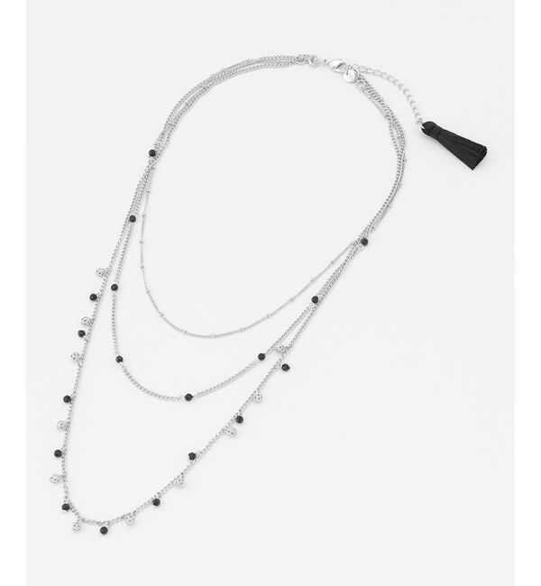 自由区「【カタログ掲載】ストーンミックスフリンジ2WAY ネックレス」|ネックレス|シルバー系