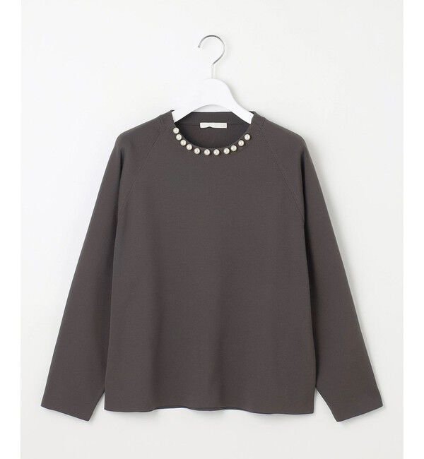 自由区「【洗える】パールディティールプルオーバー ニット」|ニット・セーター|