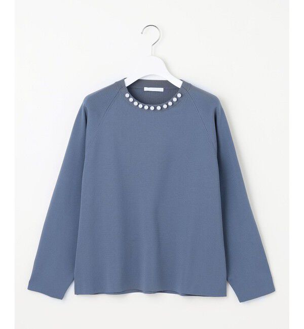 自由区「【洗える】パールディティールプルオーバー ニット」|ニット・セーター|