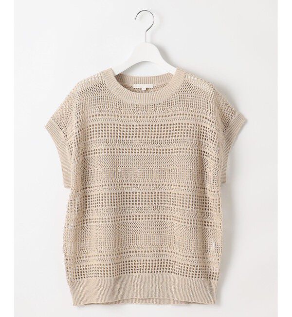 自由区「【洗える】レーシーリネンコットン ニット」|ニット・セーター|