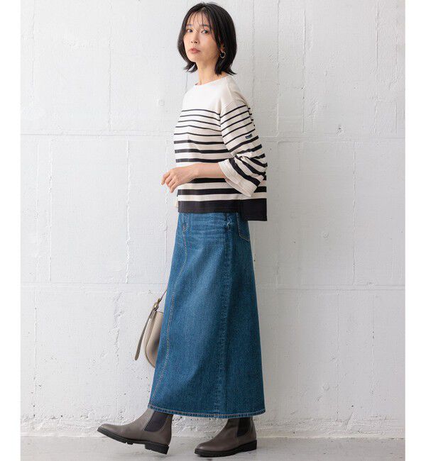 23区「【洗える】Armor-lux ベルスリーブボーダー カットソー」|Tシャツ・カットソー|