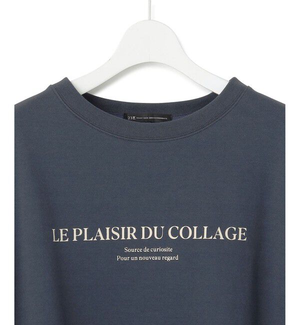 23区「【洗える】ライトコットンテリー ワイドスリーブ ロゴ カットソー」|Tシャツ・カットソー|