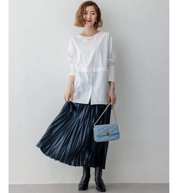 23区「【GLOW10月号掲載/洗える】ナチュラルコットンベアコンビ カットソー」|Tシャツ・カットソー|