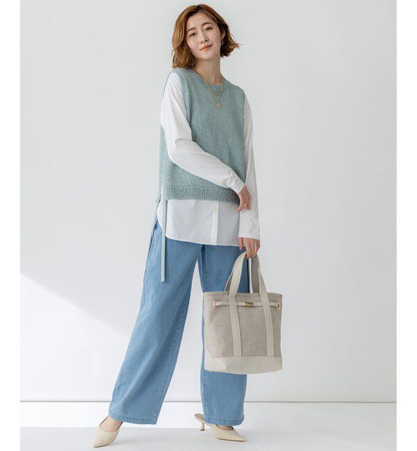 23区「【GLOW10月号掲載/洗える】ナチュラルコットンベアコンビ カットソー」|Tシャツ・カットソー|