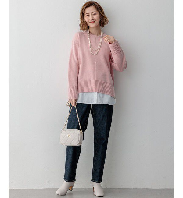 23区「【GLOW10月号掲載/洗える】ナチュラルコットンベアコンビ カットソー」|Tシャツ・カットソー|