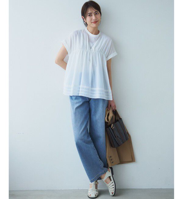 23区「【Oggi6月号掲載/接触冷感】23区DENIM サマー タック ワイド パンツ」|その他|