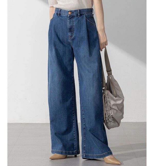 23区「【Oggi6月号掲載/接触冷感】23区DENIM サマー タック ワイド パンツ」|その他|ｳｫｯｼｭﾄ