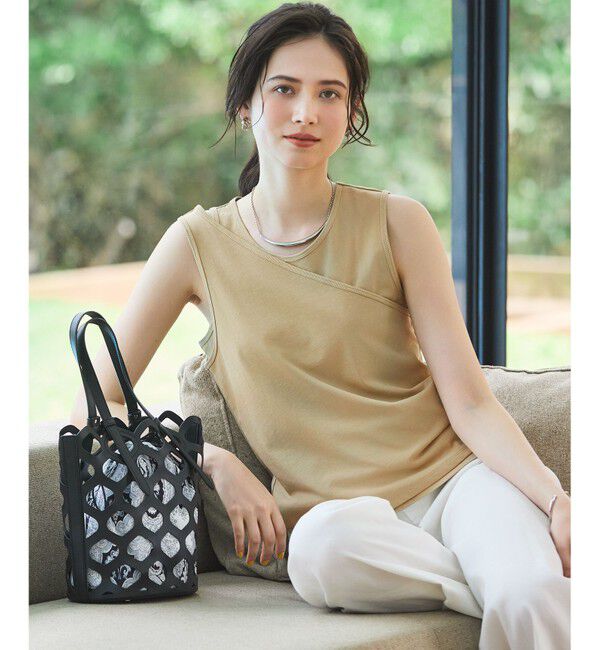 23区「【SLOW/一部店舗限定】ライトツイストコットン レイヤード タンクトップ」|Tシャツ・カットソー|ﾓｽｸﾞﾘｰ