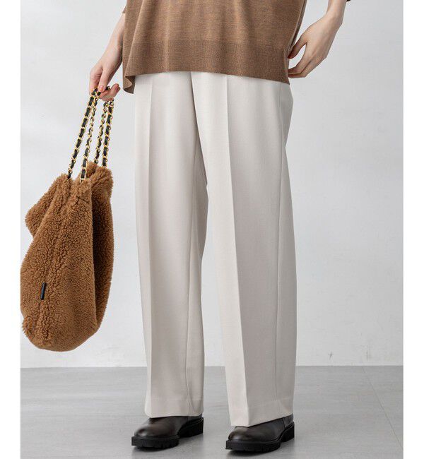 23区「【滝沢眞規子さん着用/VERY掲載】TRストレッチギャバ ワイド パンツ」|その他|アイボリー系