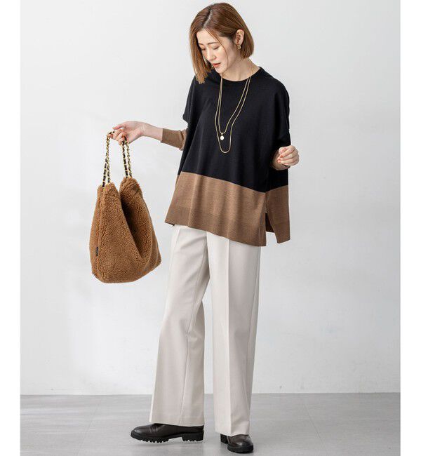 23区「【滝沢眞規子さん着用/VERY掲載】TRストレッチギャバ ワイド パンツ」|その他|