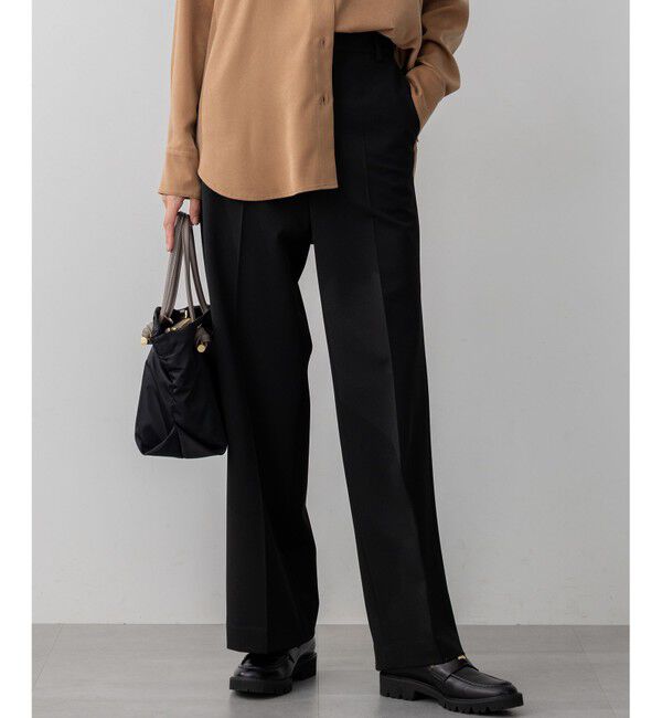 23区「【滝沢眞規子さん着用/VERY掲載】TRストレッチギャバ ワイド パンツ」|その他|ブラック系