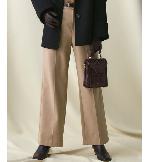 23区「【滝沢眞規子さん着用/VERY掲載】TRストレッチギャバ ワイド パンツ」|その他|キャメル系