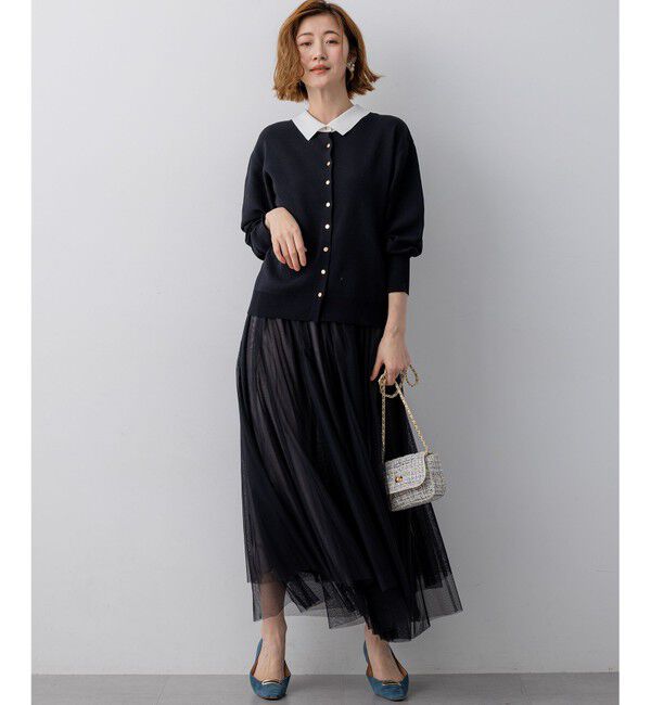 23区「【WEB&一部店舗限定】バイカラーデザイン 2WAY ニット」|ニット・セーター|