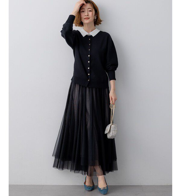 23区「【WEB&一部店舗限定】バイカラーデザイン 2WAY ニット」|ニット・セーター|