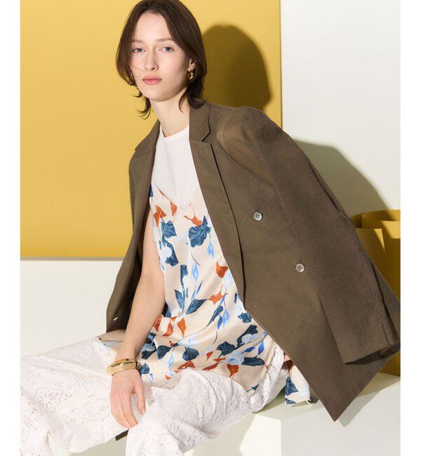 23区「【見上愛さん着用】ナイロンコットンシアーボイル ダブルジャケット」|その他|