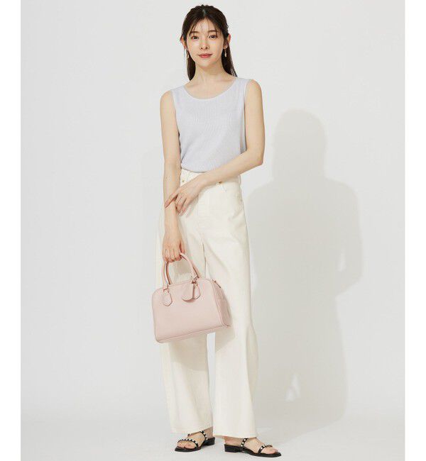 ANY SIS「【洗える】チュールコンビラメ タンクトップ」|タンクトップ|