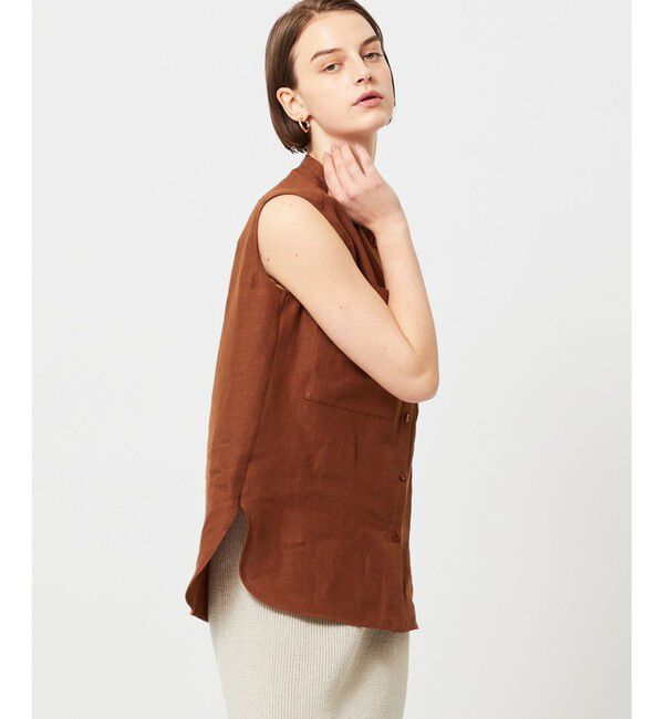 BEIGE,「BASILE / バンドカラーシャツ」|シャツ・ブラウス|