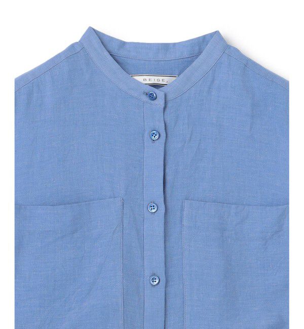 BEIGE,「BASILE / バンドカラーシャツ」|シャツ・ブラウス|