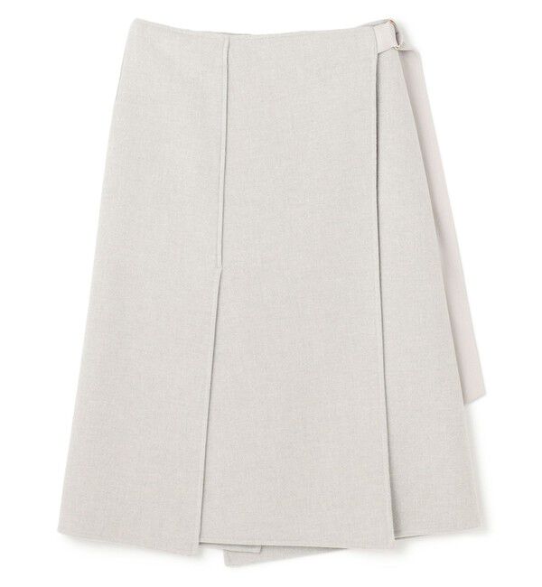 BEIGE,「GRASSE / サテンベルト付きリバーラップスカート」|スカート|