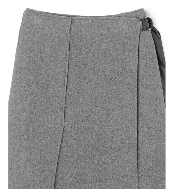 BEIGE,「GRASSE / サテンベルト付きリバーラップスカート」|スカート|