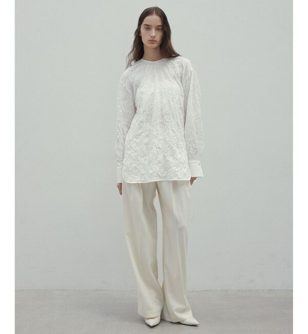 BEIGE,「【洗える】STEVIA / ウール混タックワイドパンツ」|その他|