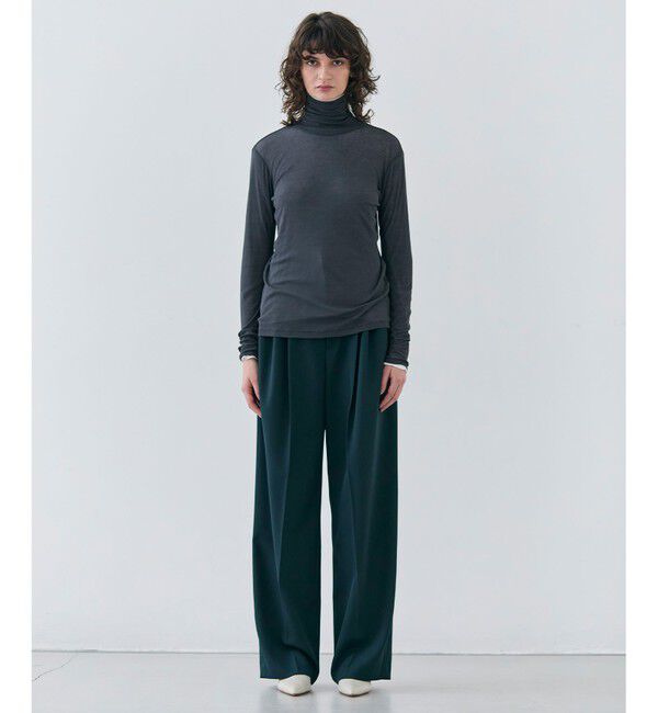 BEIGE,「【洗える】STEVIA / ウール混タックワイドパンツ」|その他|