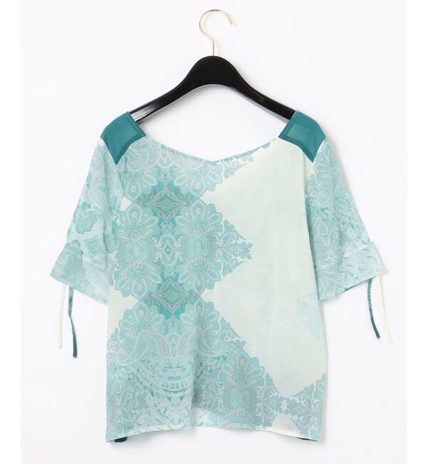 GRACE CONTINENTAL「エスニックプリントギャザートップ」|シャツ・ブラウス|