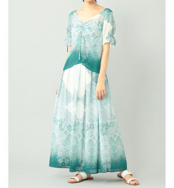 GRACE CONTINENTAL「エスニックプリントギャザートップ」|シャツ・ブラウス|