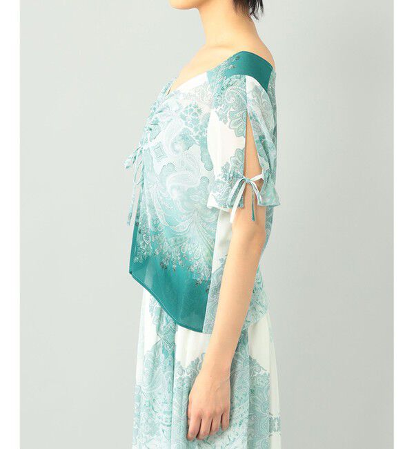 GRACE CONTINENTAL「エスニックプリントギャザートップ」|シャツ・ブラウス|