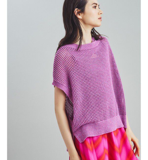 GRACE CONTINENTAL「マルチカラーニットトップ」|ニット・セーター|ピンク
