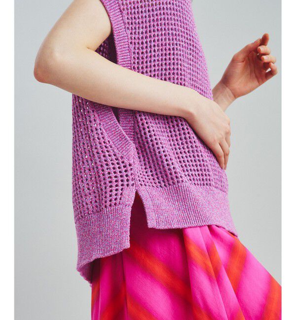 GRACE CONTINENTAL「マルチカラーニットトップ」|ニット・セーター|