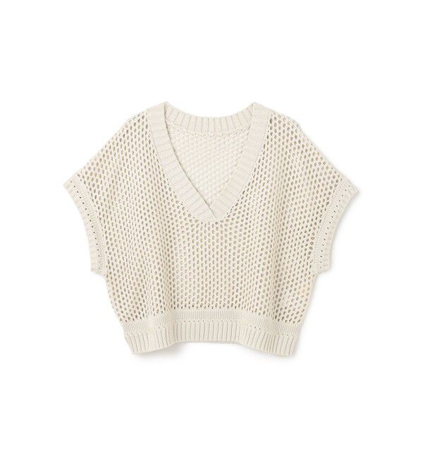 GRACE CONTINENTAL「メッシュVネックニットトップ」|ニット・セーター|
