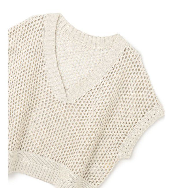 GRACE CONTINENTAL「メッシュVネックニットトップ」|ニット・セーター|