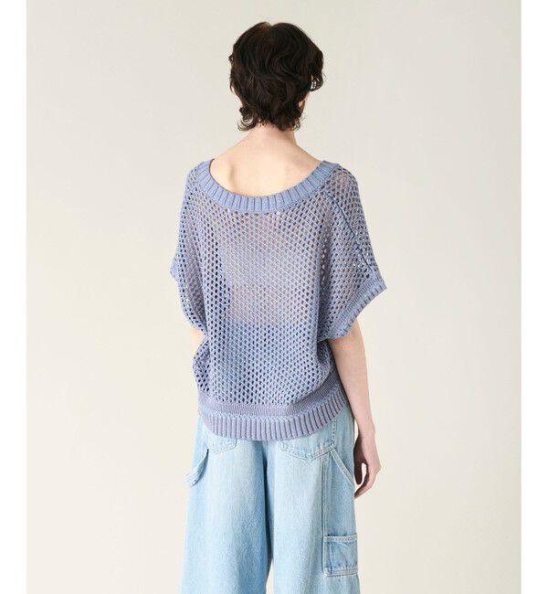 GRACE CONTINENTAL「メッシュVネックニットトップ」|ニット・セーター|