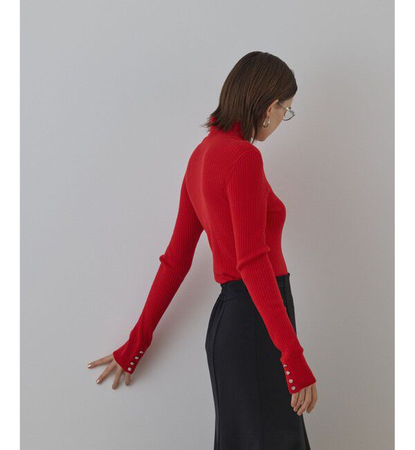 GRACE CONTINENTAL「ウールハイゲージニットトップ」|ニット・セーター|レッド