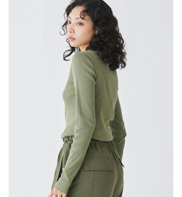 LACOSTE「ワンポイントリブニットスリムセーター」|Tシャツ・カットソー|