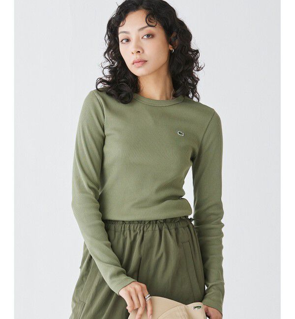 LACOSTE「ワンポイントリブニットスリムセーター」|Tシャツ・カットソー|