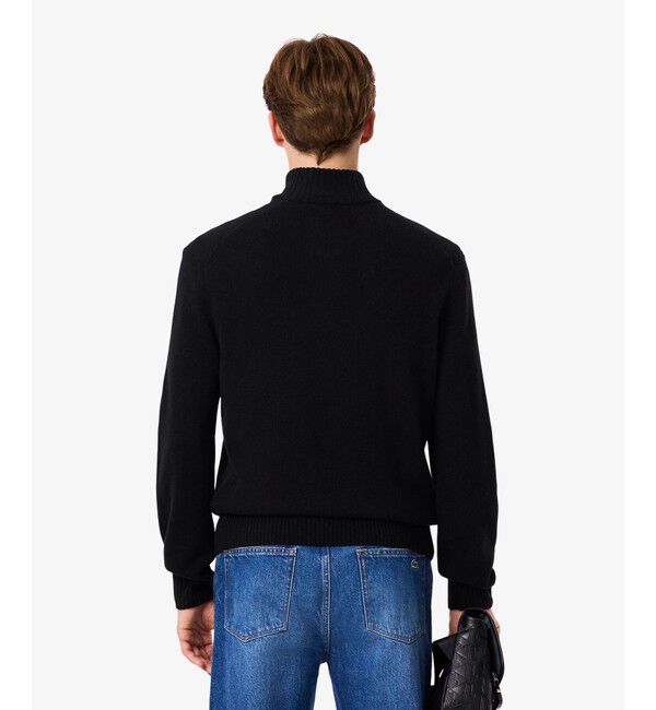 LACOSTE「ハイネックハーフジップ ウールニットセーター」|ニット・セーター|