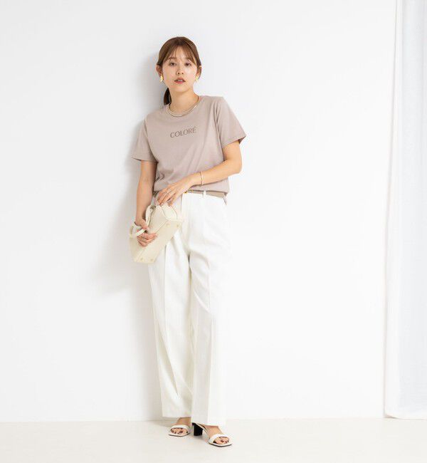 NOLLEY'S sophi「シルケット天竺フロッキーロゴTシャツ」|Tシャツ・カットソー|