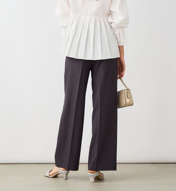 NOLLEY'S sophi「《セットアップ対応》ウォッシャブルドライシャークタックワイドパンツ」|その他|