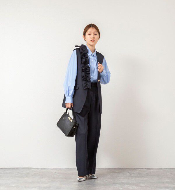 NOLLEY'S「《セットアップ対応》ウォッシャブルジョーゼットタックパンツ」|その他|