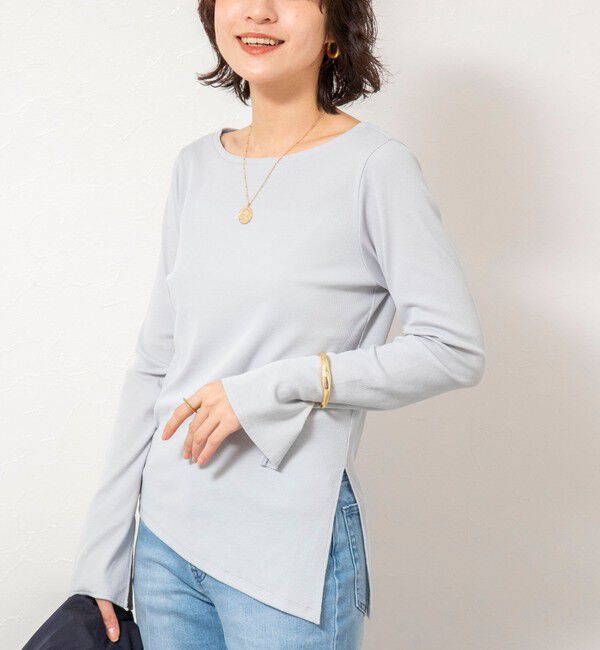 NOLLEY'S sophi「ウォッシャブルベアテレコスリットロンＴ」|Tシャツ・カットソー|