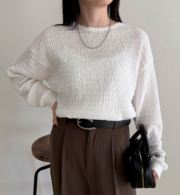 fredy emue「ラウンドヘムカットブラウス」|Tシャツ・カットソー|