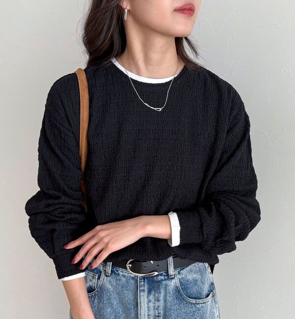 fredy emue「ラウンドヘムカットブラウス」|Tシャツ・カットソー|