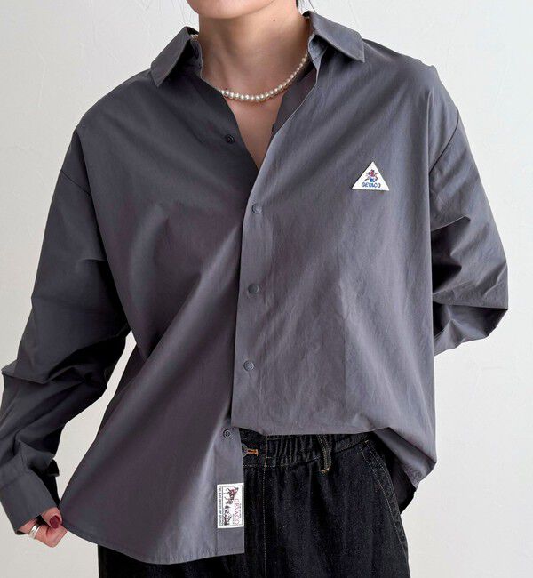 fredy emue「【GEVACO/ゲバコ】別注ドットボタンシャツ」|シャツ・ブラウス|チャコールグレー