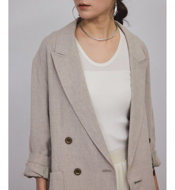 SALON adam et rope'「Hug Silk ラウンドネックタンクトップ」|タンクトップ|