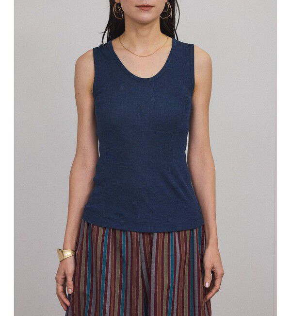 SALON adam et rope'「Hug Silk ラウンドネックタンクトップ」|タンクトップ|