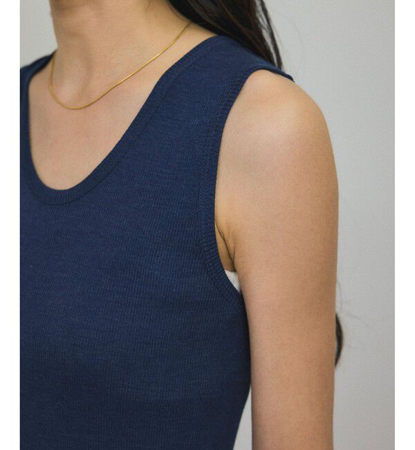 SALON adam et rope'「Hug Silk ラウンドネックタンクトップ」|タンクトップ|