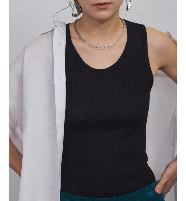 SALON adam et rope'「Hug Silk ラウンドネックタンクトップ」|タンクトップ|